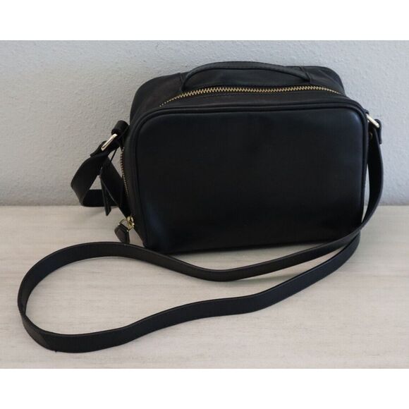 Kiko 752-1 Women's Black Genuine Leather Boxed Zip-Around Crossbody Handbag - Picture 2 of 8